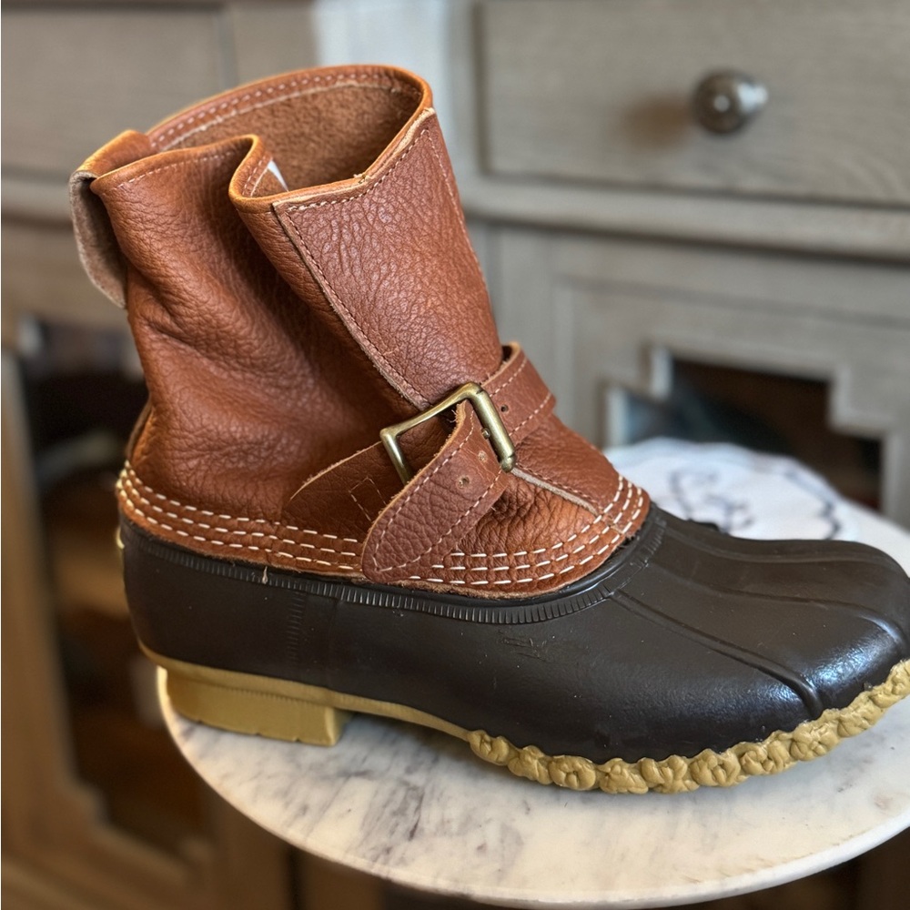 L.L. Bean 7" Lounger Boots in Tan and Brown
